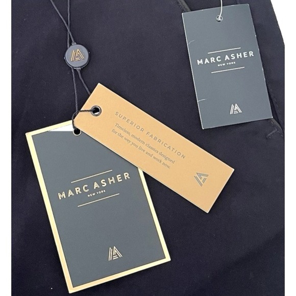 Marc Asher Men's Shorts Size 30" Navy Blue Superior Stretch Slim Fit Pockets NWT - Picture 4 of 11